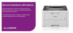 BROTHER tiskárna color LED HL-L3220CW - A4 18ppm 256MB 250listů 600dpi WIFI USB