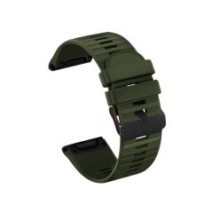 RhinoTech řemínek pro Garmin QuickFit silikonový outdoor 26mm tmavě zelený