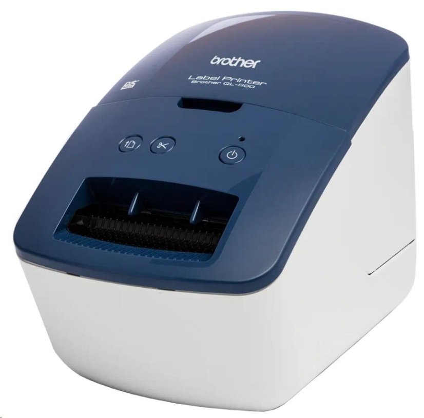 BROTHER tiskárna štítků QL-600B - 62mm, 71mms, termotisk, USB, SOHO Tiskárna Štítků