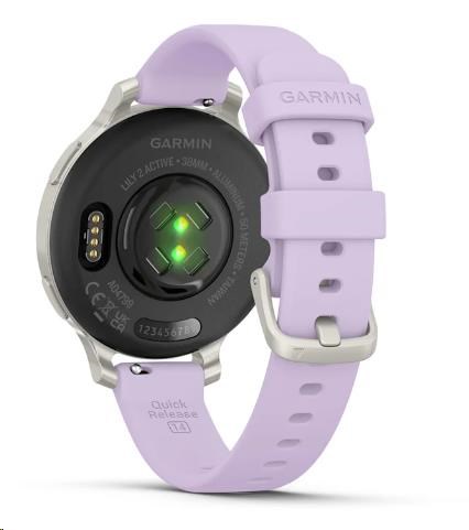 Garmin Lily 2 Active Silver Purple Jasmine silicon band, EU