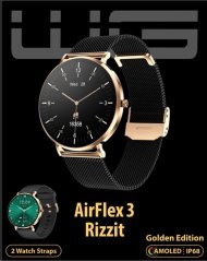 WG - Chytré hodinky WG AirFlex3 Rizz It, dámské, 2x řemínek, zlatá