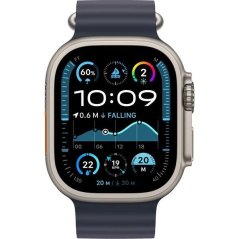 Apple Watch Ultra 2 (2024) GPS + Cellular 49mm Natural Titanium Case with Navy Ocean Band