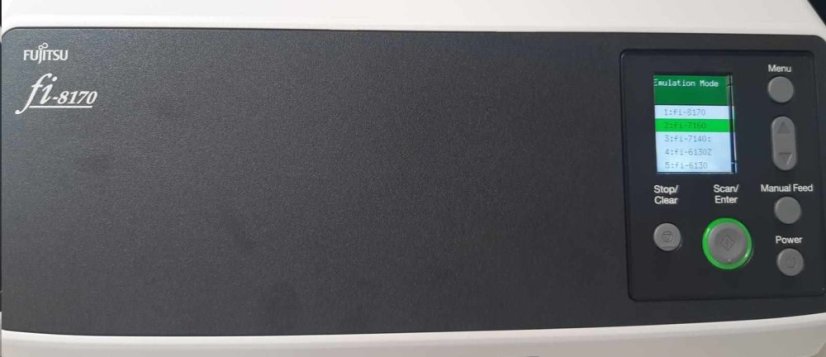 RICOH skener Fi-8170 A4, průchodový, 70ppm, 600dpi, LAN RJ45-1000, USB 3.2,ADF 100listů, 10000 listů za den