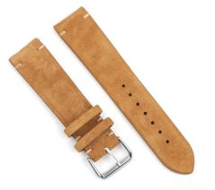 RhinoTech univerzální řemínek Genuine Suede Leather Quick Release 22mm hnědý