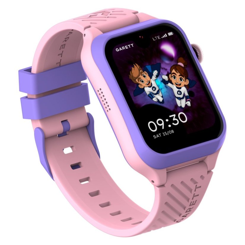 BAZAR - Garett Smartwatch Kids ESSA 2 AI 4G Pink - Poškozený obal (Komplet)