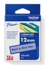 BROTHER TZE531 - kazeta TZ šířky 12mm, laminovaná TZE-531, modrá/černé písmo