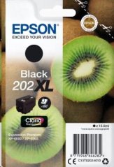 EPSON ink čer Singlepack "Kiwi" Black 202XL Claria Premium Ink 13,8 ml