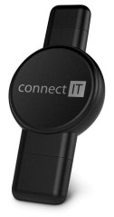 CONNECT IT Bezdrátová nabíječka WatchTravelCharge pro Apple a Samsung Watch, Černá