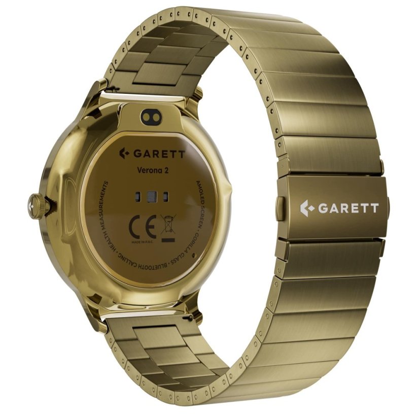 Garett Smartwatch Verona 2 zlatá SOLID steel